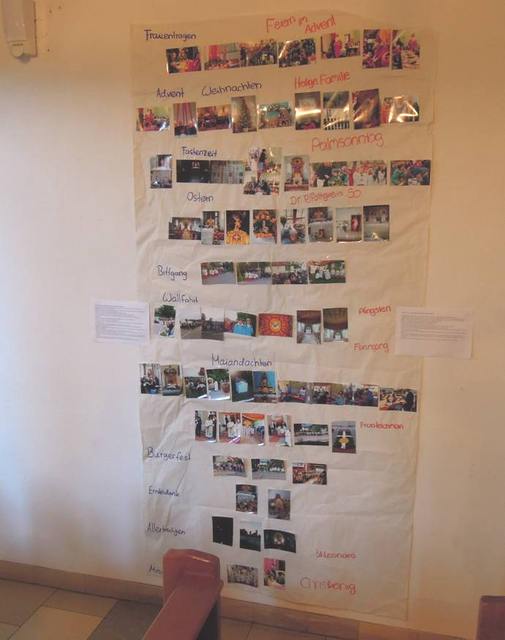 Bildwand in unserer Pfarrkirche